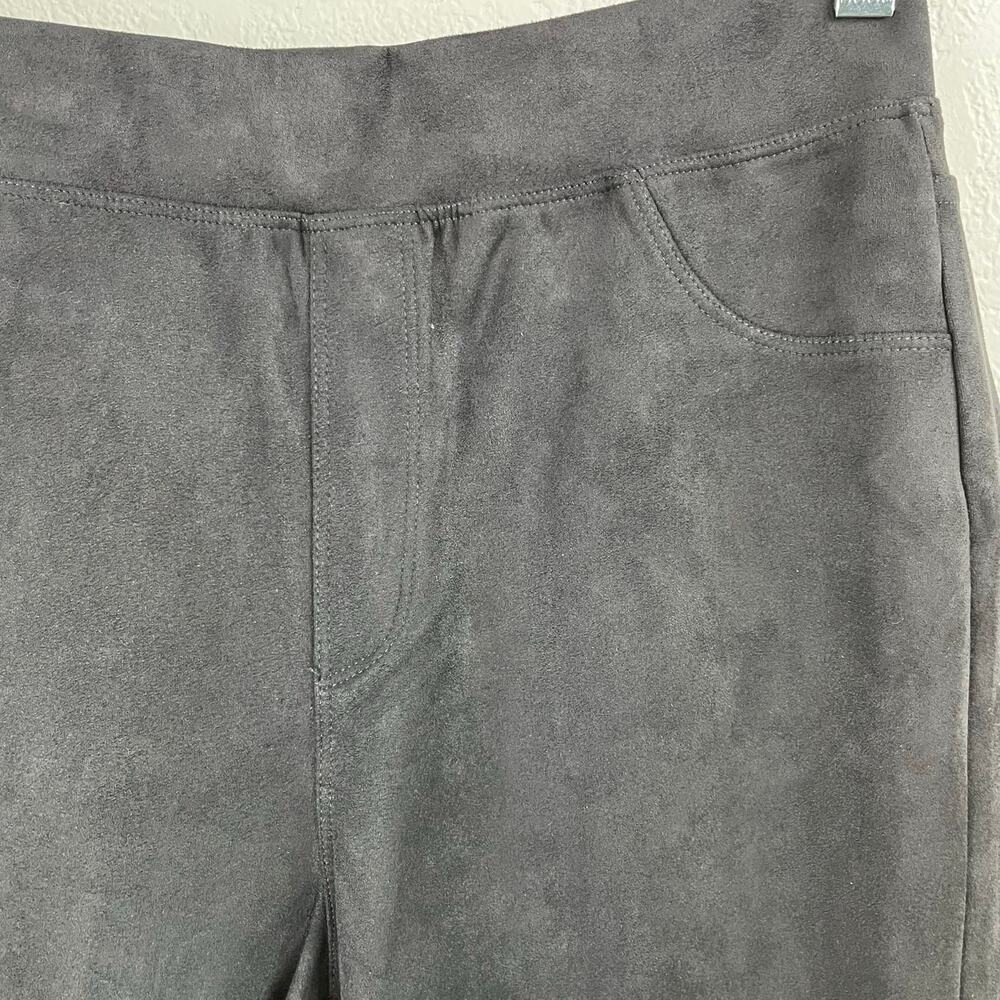 Philosophy Anthropologie Black Faux Suede High Rise Leggings Pockets NWT Medium - Picture 5 of 11
